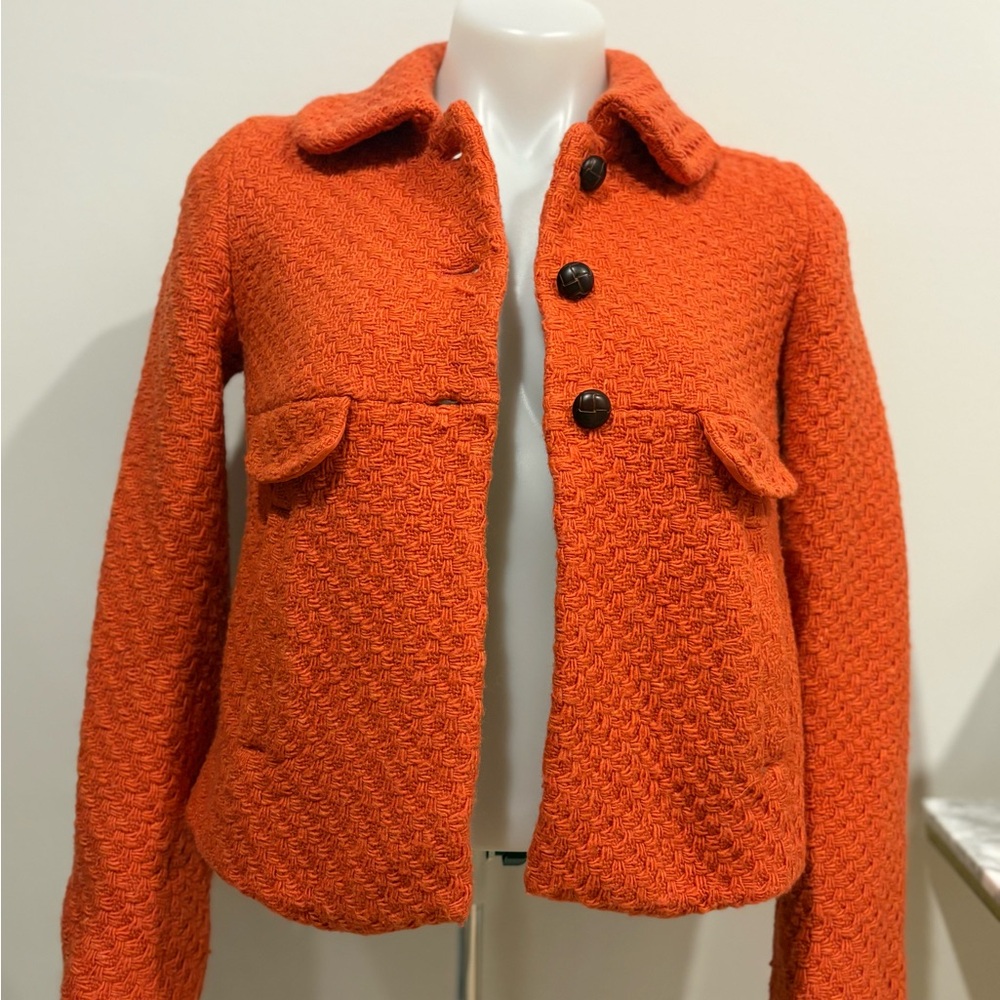 Banana Republic Orange Teddy Jacket